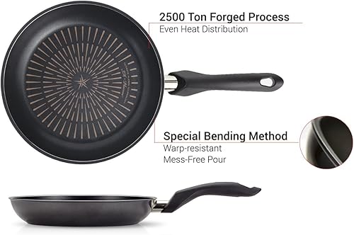 Miniatura 3 de Happycall Sartén antiadherente de titanio de inducción, gris, sin PFOA, sartén, apta para lavavajillas (11 pulgadas)