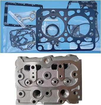 Z500 Cylinder Head + 1 Set Full Gasket Kit Compatible With Kubota Z500 ZB500 Engine B5000 B5001 B5100 B5100D B5100D-P B5100E B5100E-P tractor
