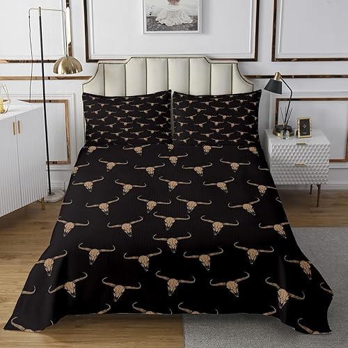Vista 6 de Erosebridal Juego de colcha de animales del bosque, juego de colcha con temática de caza de lobos para niños y niñas Juego de ropa de cama rústica