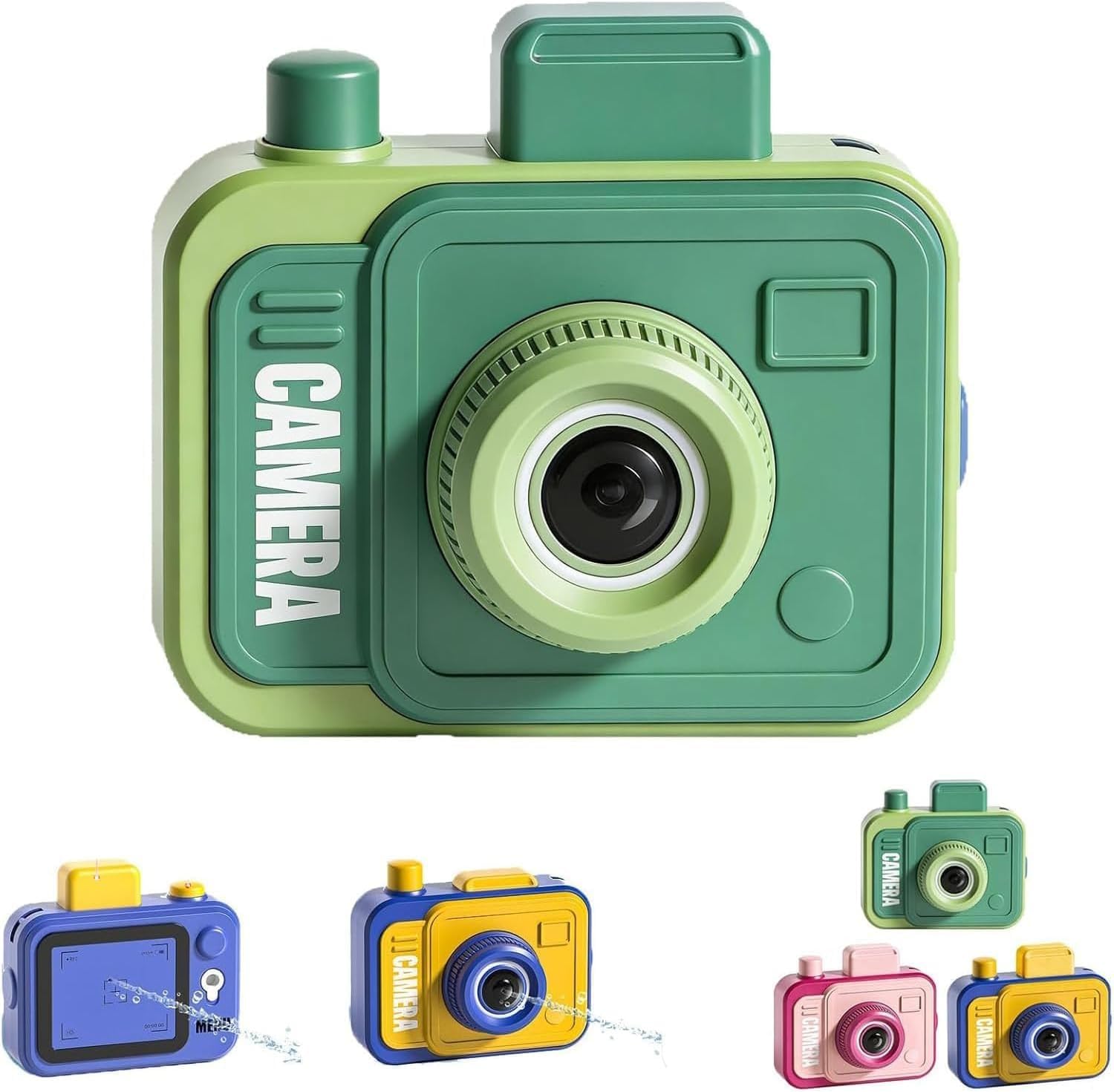 Prank Cameras Water Toy, Camera Double Prank Water Toy, Creative Double-Sided Reverse Toys Games, Novelty Game for Parties Summer Fun Swimming Pool Beach Activities (1, Green)