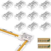 Vista 13 de Conectores de tira LED EMITEVER, 12 paquetes de conectores de luz de cinta LED de 2 pines sin soldadura, apriete de tornillo, conectores de cinta a