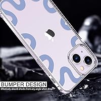 Vista 4 de bicol Funda para iPhone 14 con diseños claros y modernos para mujeres y niñas, [con protector de pantalla] ajuste delgado, a prueba de golpes, funda