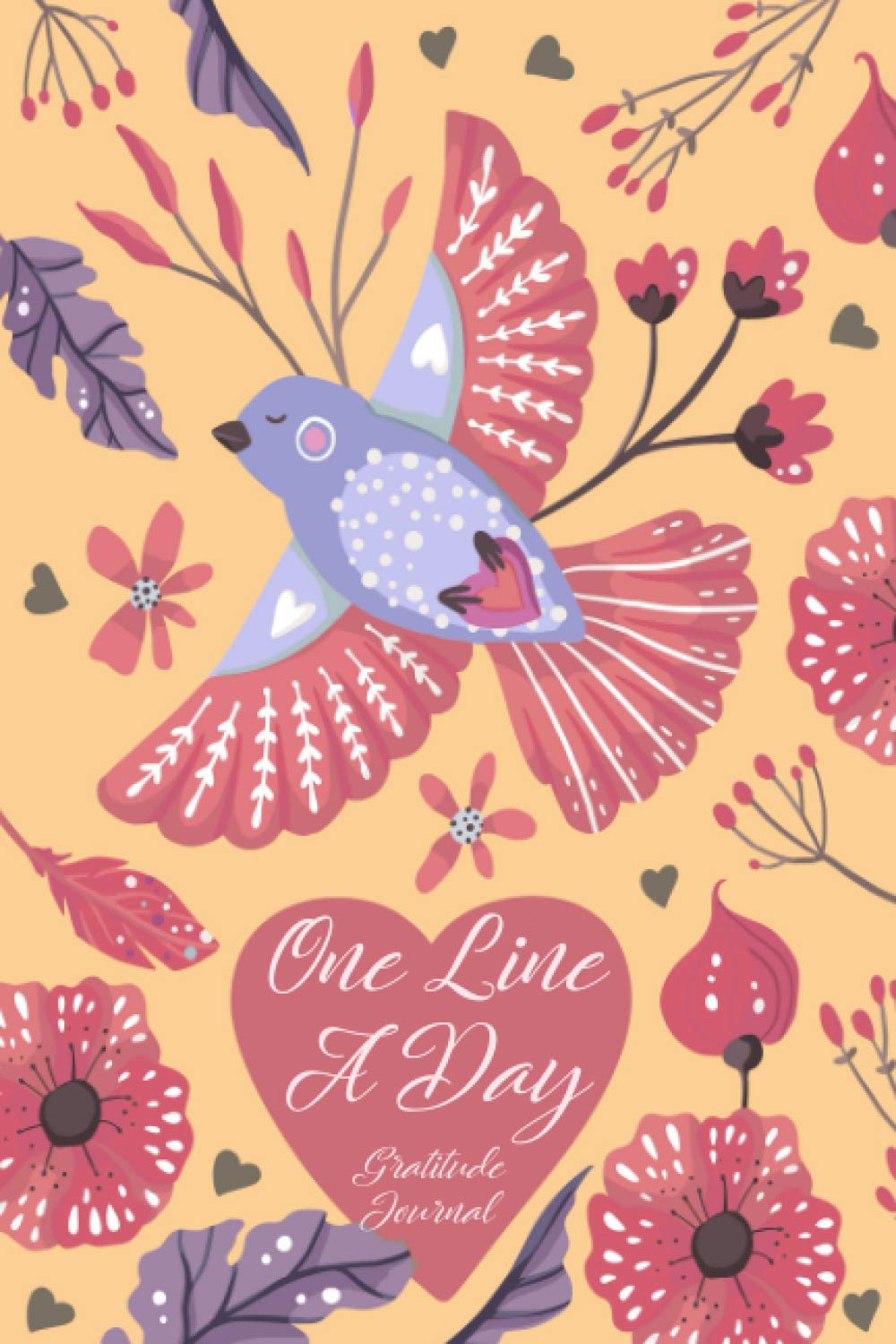 One line a day Gratitude Journal: Five Year Memory Book, with daily cute doodles, 5 year journal, Five year Memoir, Daily Journal, Yearly Journal,