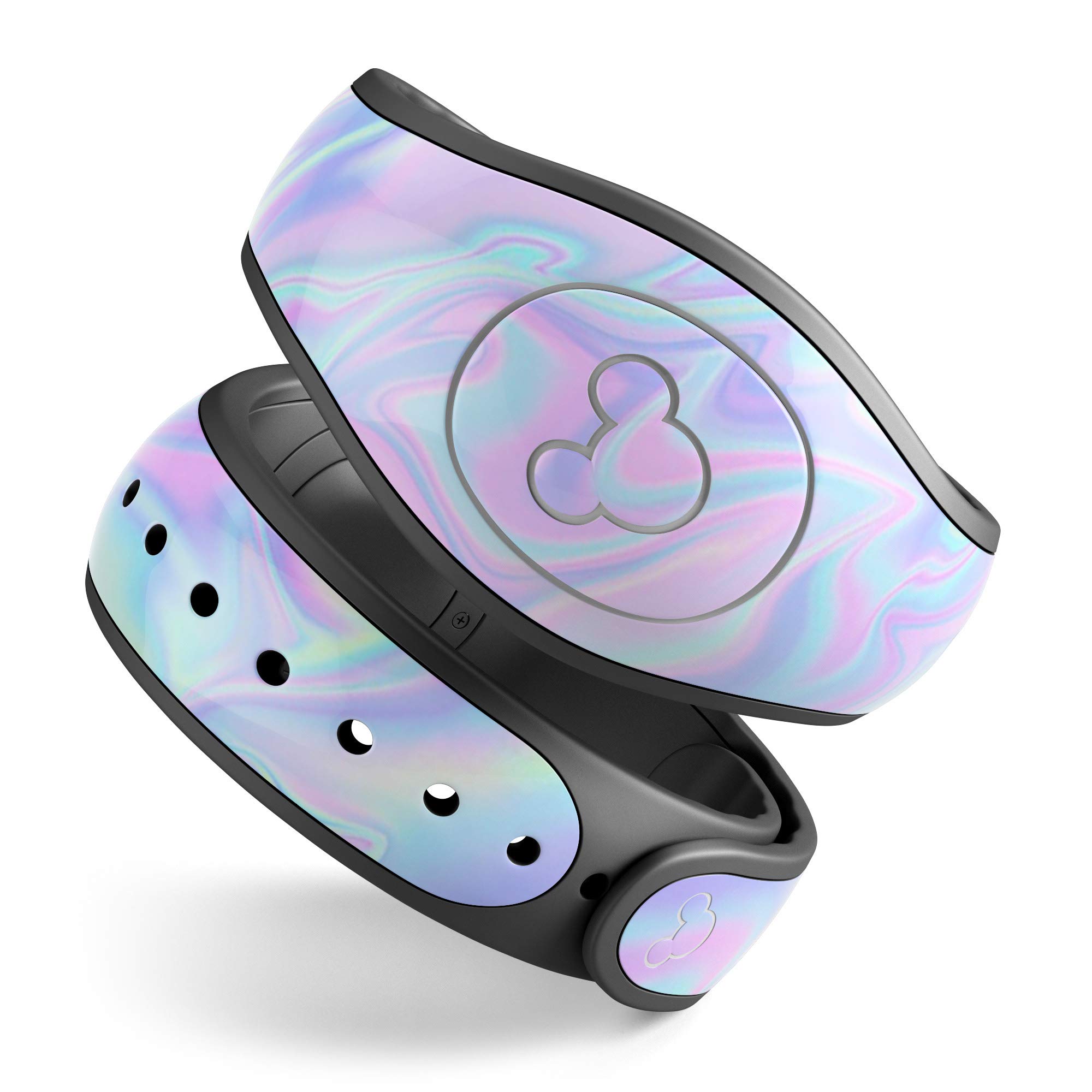 Design Skinz Iridescent Dahlia v1 Premium Vinyl Decal Wrap Cover for The Disney MagicBand+ (Fits MagicBand+ for Disney Parks)