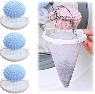 Pet Hair Remover for Laundry - 3PCS, Floating Hair Filtering Mesh Remova, 2025 New Washing Machine Hair Catcher, Dog Hair Remover for Laundry. (Pink) (5)