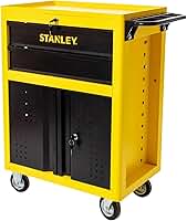 Stanley Carrinho Organizador de Ferramentas, Carro com 2 Gavetas e Fechadura com Chave, com Capacidade de Carga de 350 kg, Rodinhas Emborrachadas e Resistentes, Modelo STST98622LA