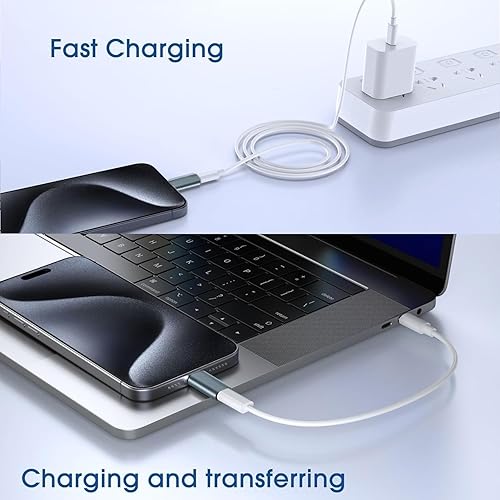 Miniatura 5 de Paquete de 2 adaptadores Lightning a USB C para iPhone 15, carga rápida PD compatible con iPhone 15 SeriesMacBookLaptopiPadSamsung y más