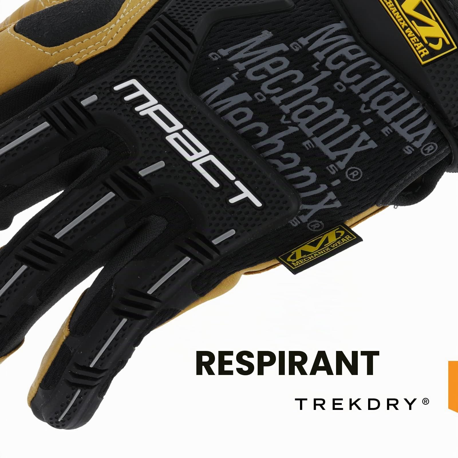 Mechanix Wear - Material4X M-Pact Gants (Medium, Noir/Marron)