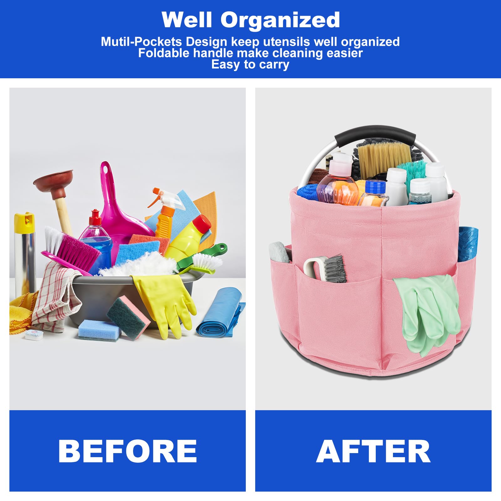 Jaffzora Cleaning Bucket Organiser Caddy - Image 2