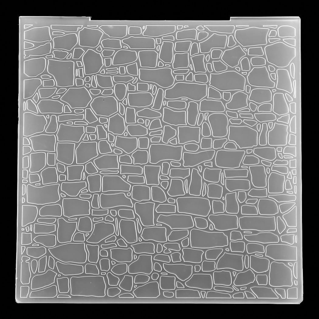 DDOUJOY Stone Pattern Plastic Embossing Folders for Card