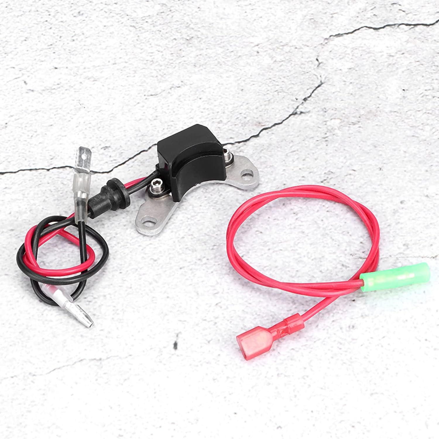 Electronic Ignition Points Conversion Kit for Lucas 25D DM2, High Performance Ignition Upgrade, ABS Material Durable Ignition Conversion Set with Wiring Harness and Copper