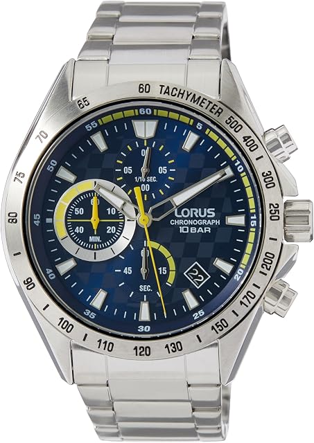 Lorus Mężczyźni Zegarek, Niebieski, 43.5mm