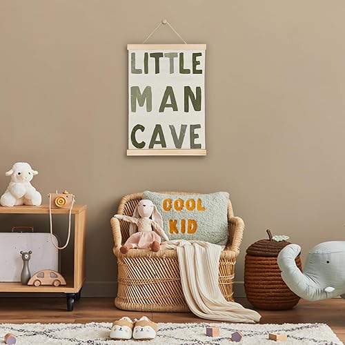 Miniatura 2 de SereneHanctuary Arte de pared de cueva de hombre pequeño, decoración de pared para habitación de niños, marco para colgar pósteres para habitación