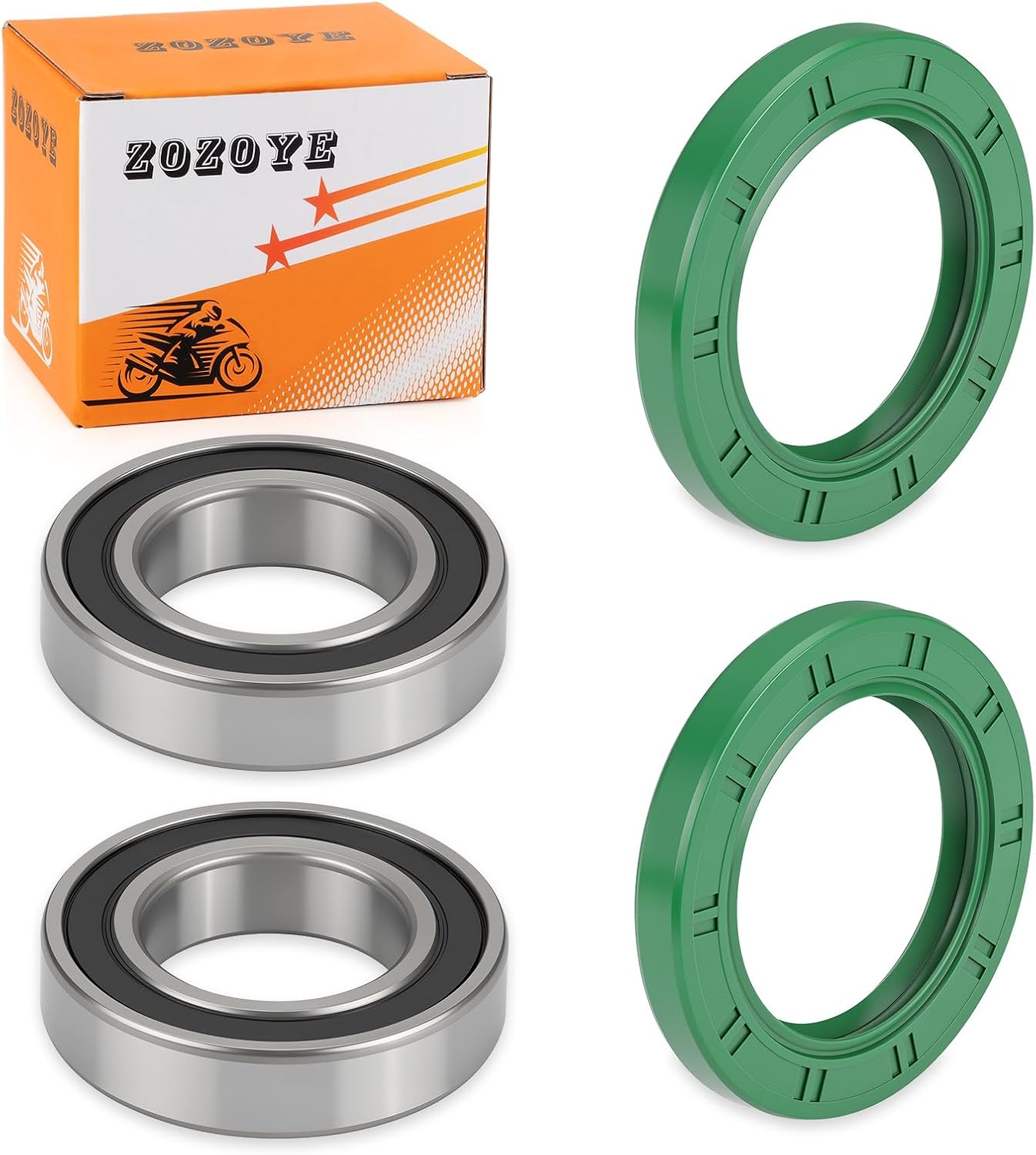 For Yamaha Banshee Raptor Breeze Grizzly 125 200 350 660R YFZ350 Rear Axle Wheel Bearings w/Seals 1987-2010 93102-43341-00