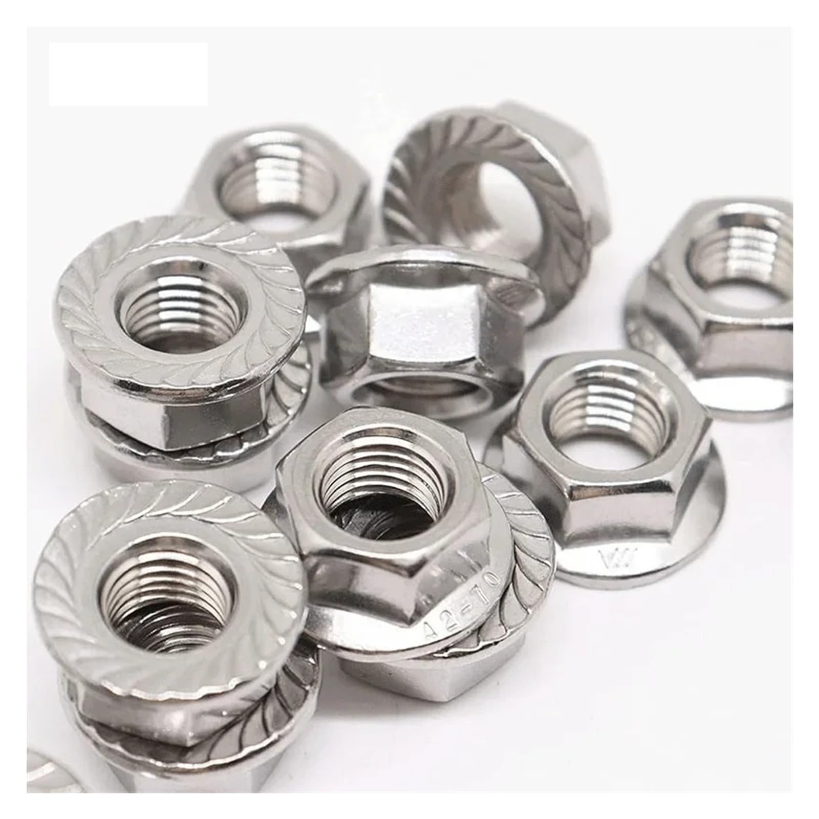 dadi esagonali, Assortimento di dadi flangiati esagonali Spinlock in acciaio(M5 x 50pcs)