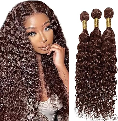 Tuheerst Water Wave Human Hair Bundles Brown Cheveux Humain Human Hair Extension