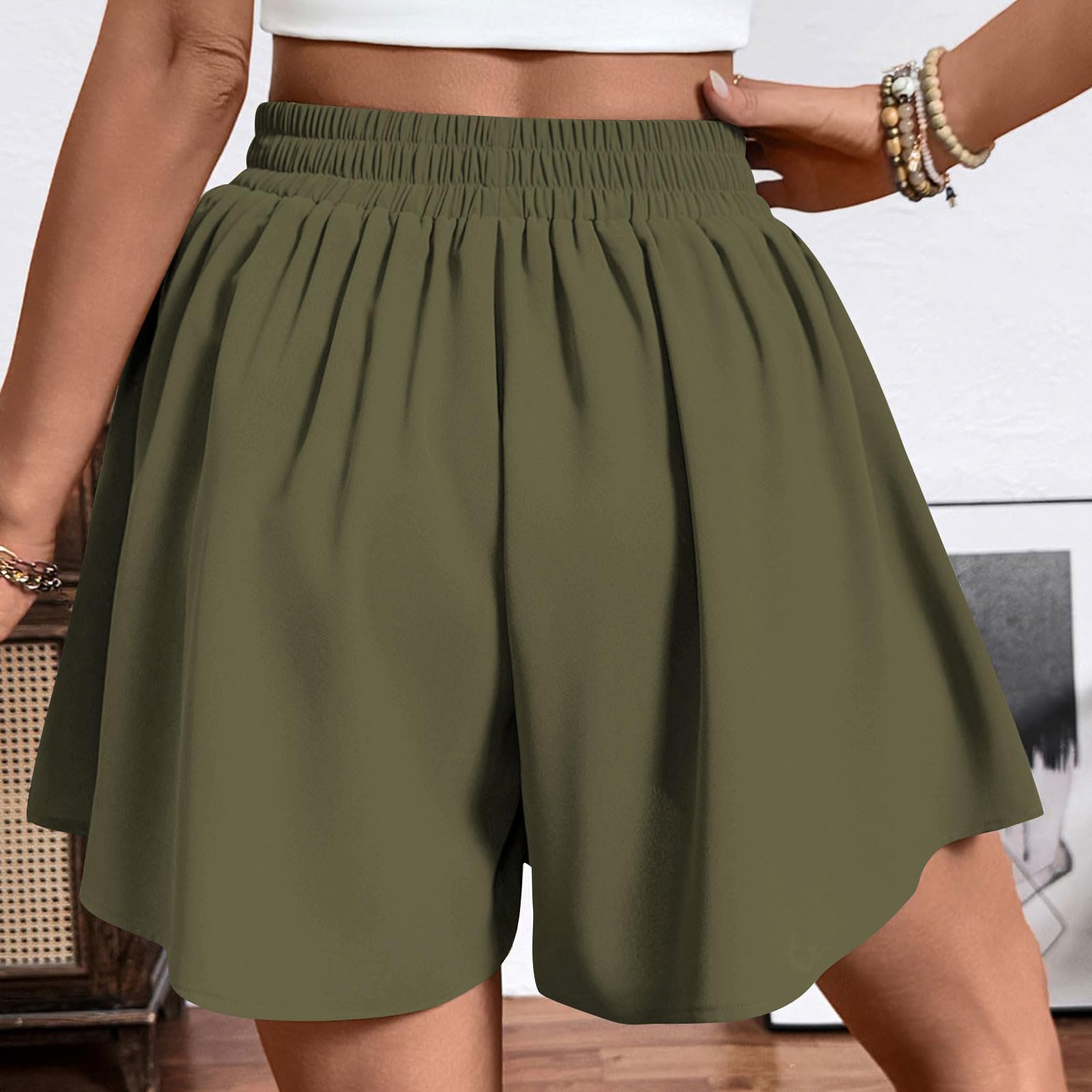 Damskie szorty Culottes dla kobiet 2025 modne sportowe spódnice tenisowe z kieszeniami sznurek zwiewne spodnie szerokie nogawki lato na co dzień krótkie bieganie joga plisowana spódnica luźna