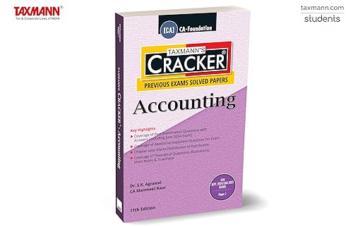 Taxmann's CRACKER for Accounting (Paper 1 | Accounts) – Covering past exam questions &amp; answers with theoretical questions, illustrations, etc. | CA-Foundation | New Syllabus | Sept. 2024 Exams