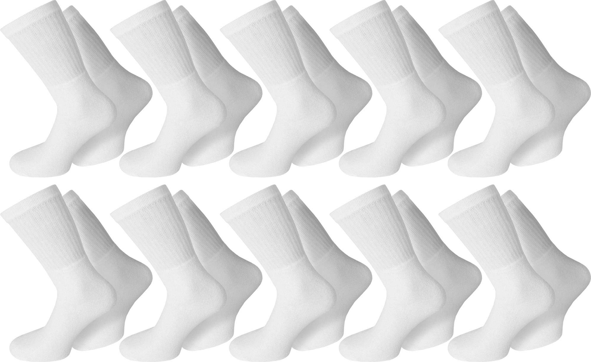 normani 20 Paar Sportsocken & Arbeitssocken – Tennissocken für Herren & Damen – Atmungsaktiv & Strapazierfähig – In Schwarz oder Weiß – Ideal für Freizeit & Beruf