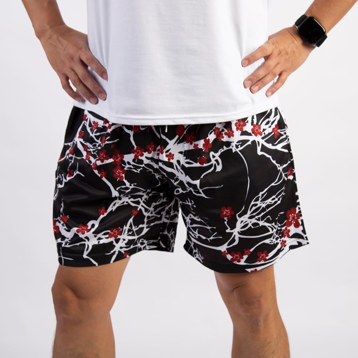 BOOMLEMON Mens Mesh Graphic Print Shorts Fashion Designer Workout Shorts Retro Casual Cool Streetwear Short Pants - Image 8