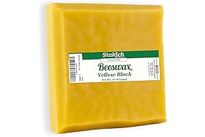 Stakich Yellow Beeswax Block: The Original Beeswax for a Natural, Triple Filtered Experience