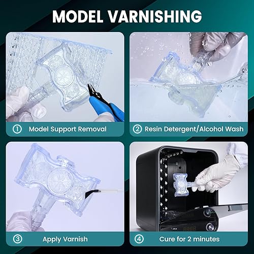 Vista 21 de SUNLU Resina de impresora 3D de 2.2 lbs, resina 3D estándar de curado rápido para impresoras 3D LCD DLP SLA, resina de fotopolímero líquida de 35.27