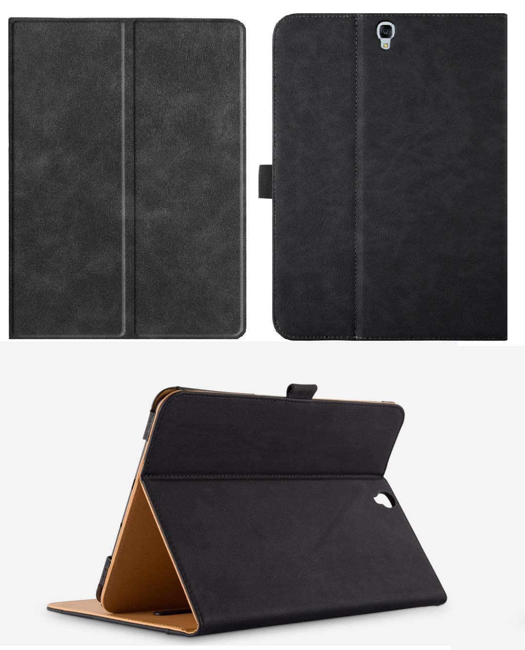 Realtech Leather Case for Samsung Galaxy Tab S3 9.7, Black