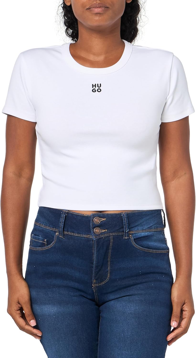 HUGO Women's Stacked Logo Baby Tee