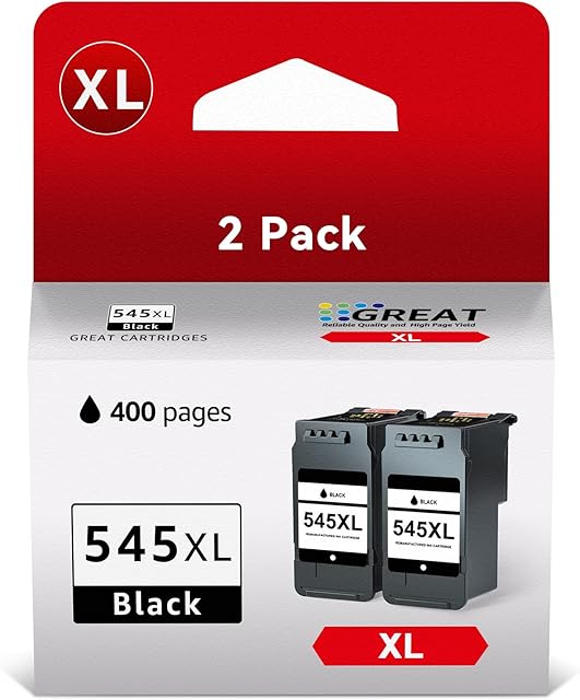 AUMOK Compatible Ink Cartridges Replacement for Canon PG-545XL 545 XL for Canon PIXMA MG2550S TS3150 TS3151 MG3050 MG3051 TS3350 TR4550 TR4551 MX495 MX490 MG2950 MG2450 iP2850 MG3053 (Black, 2-Pack)
