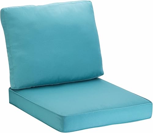 Miniatura 1 de JMGBird Juego de cojines para sillas de exterior, cojines de asiento profundo para muebles de patio, 24 x 24 pulgadas, cojines de exterior para