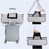 Vista 6 de HOMEST Estuche de transporte de doble capa con bolsillo para tapete para Cricut Maker 4, Explore 4, múltiples bolsillos frontales para accesorios