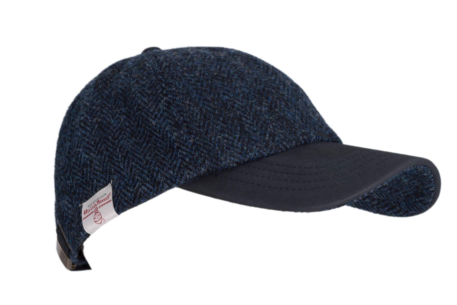 Walker and Hawkes - Harris Tweed Brungton Leather Baseball Cap