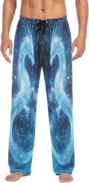 Pajama Pants for Men Flag Dragon Pajama Bottoms Lounge Pants