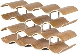 14 Bottles Wine Racks Countertop for Shelf, 4-Tier Wooden Wine Bottle Holder Stand, freestanding Wine Storage for Inside Cabinet Organizer for Home Décor, Bar and Pantry