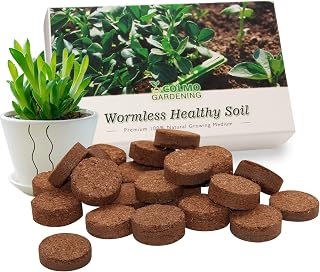 24 pcs Indoor Potting Soil - Compressed Coir Fiber Growing Media Organic Soil 1.6 inch