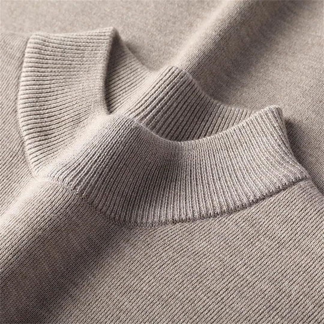 Men's Double-Sided Wool - Semi-Turtleneck | Anti-Pilling Luxury