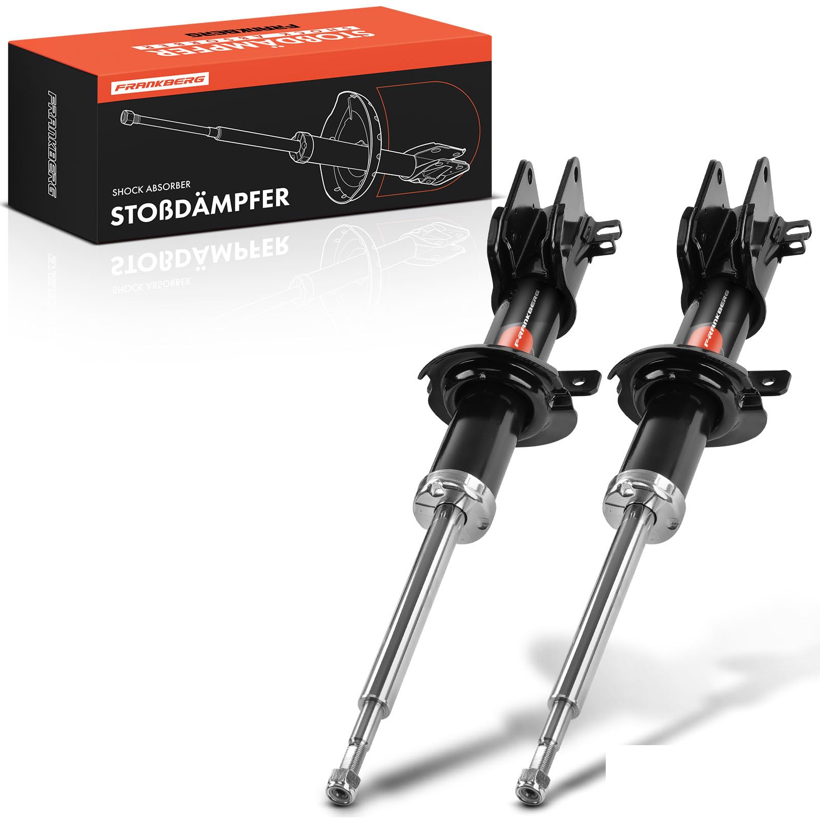 Frankberg 2 amortiguadores delanteros de 607 mm a presión de gas 93860764 | Compatible con: Vivaro B Box X82, Caja de tráfico II FL, Plataforma/chasis Trafic III EC, Plataforma/chasis Trafic II EL