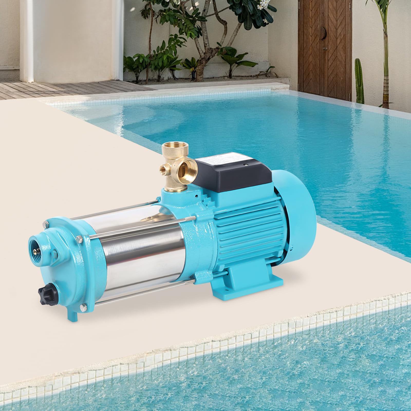 Pompa centrifuga da giardino, 1300 W, pompa centrifuga professionale, da giardino, 4000 l/h, 9,8 bar, con interruttore, pompa centrifuga professionale, classe di protezione IP44, per irrigazione di