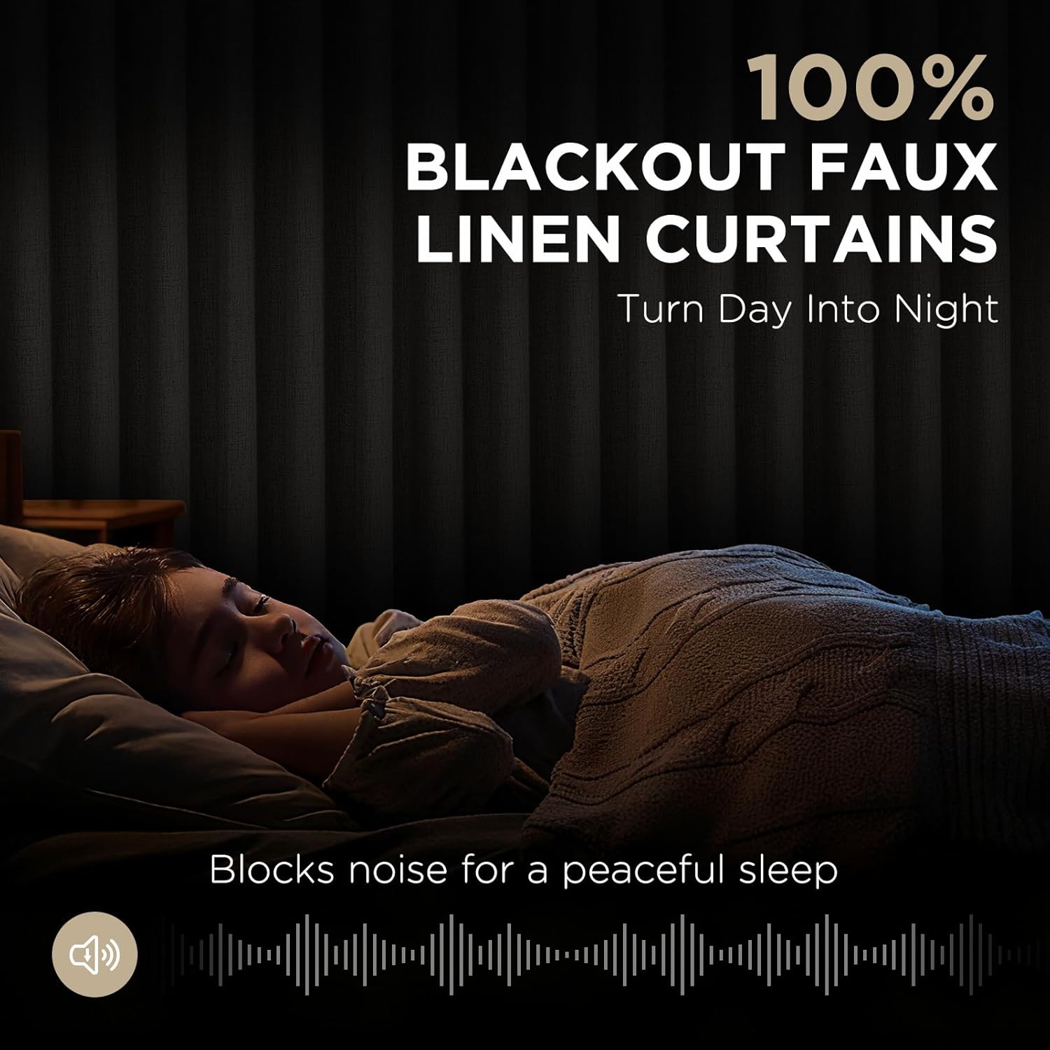 Joydeco Pinch Pleated Curtains - 100% Blackout for Bedroom, Light Grey Linen Curtains 40" W x 72" L, Thermal Insulated 2 Panels Light Blocking Drapes, Back Tabs for Living Room