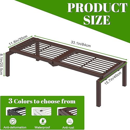 Miniatura 3 de Soporte de metal para plantas de 1 nivel para interiores y exteriores, soporte para múltiples macetas en maceta, estante para plantas, estantería de