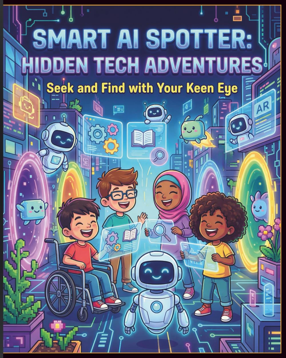 Smart AI Spotter: Hidden Tech Adventures: Seek and Find with Your Keen Eye: Interactive AI Puzzles and Doodle Adventures for Kids Ages 6-10 (Spotter Adventures)