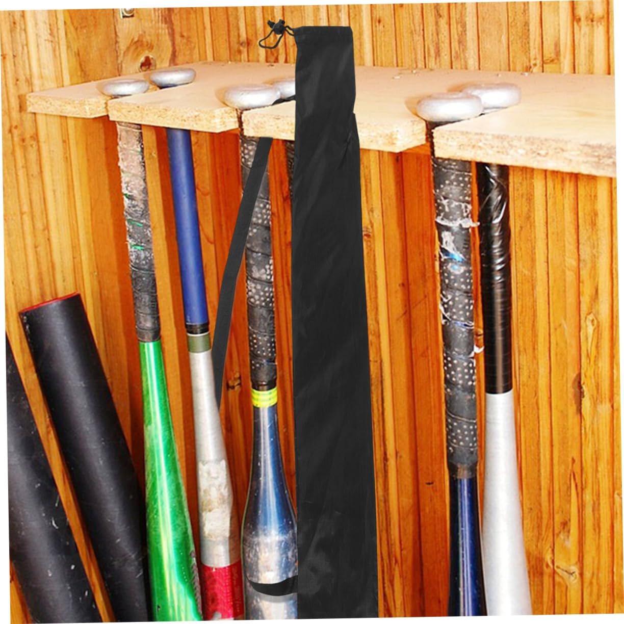 Hemobllo de Rangement pour Batte de Baseball Adulte Couverture Petit Porter Housses de Batte de Baseball Pochette pour battes de Baseball Cas Tissu Oxford Black