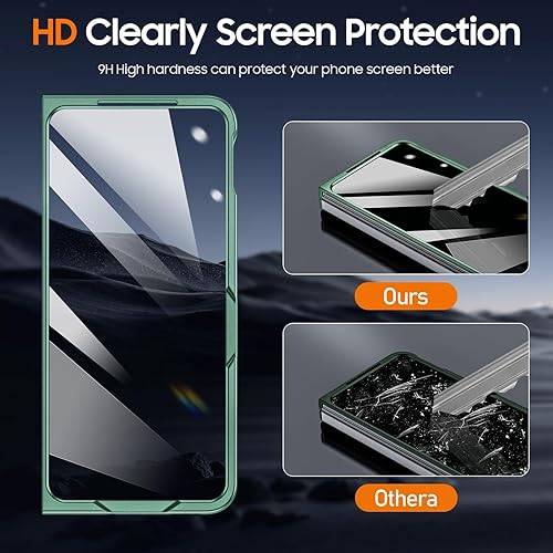 Miniatura 2 de Funda para OnePlus Open Case 2023, protector de pantalla de vidrio templado integrado, mate, ultrafino, PC duro, antiarañazos, antigolpes, funda
