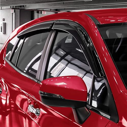 Miniatura 2 de Voron Glass Protectores de lluvia extra duraderos con cinta adhesiva para Subaru Impreza 2017-2023 Hatchback, deflectores de ventana, viseras de