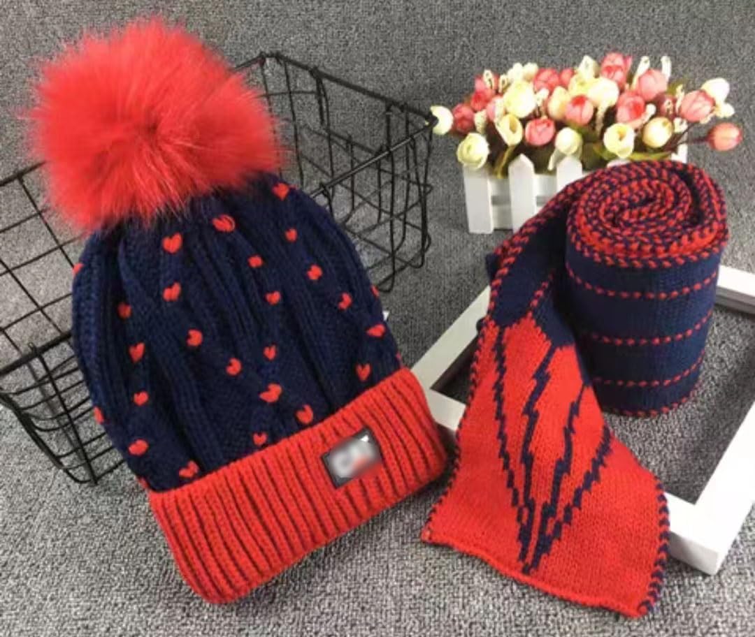Classic Winter Hat,Thermal Hats,Winter Hats,Kids Hat Children's Hat Autumn and Winter Boy Girl Hat Scarf Suit Kid Winter for Children Aged 2-13 (Color : C, Size : 2-5 Years)