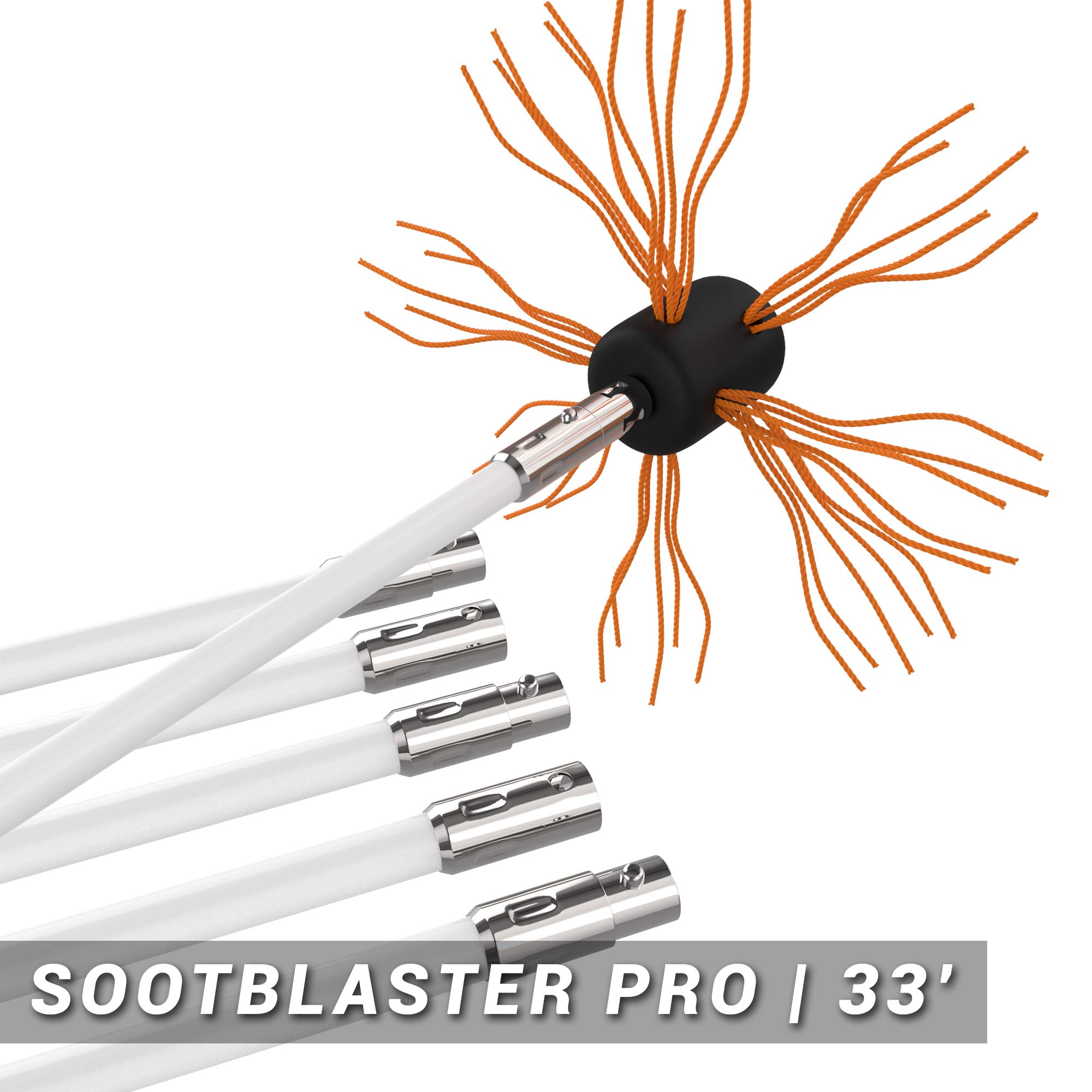 Buy Chimney Sweep Kit 33 Foot DrillPowered Rotating Cleaner Cuts