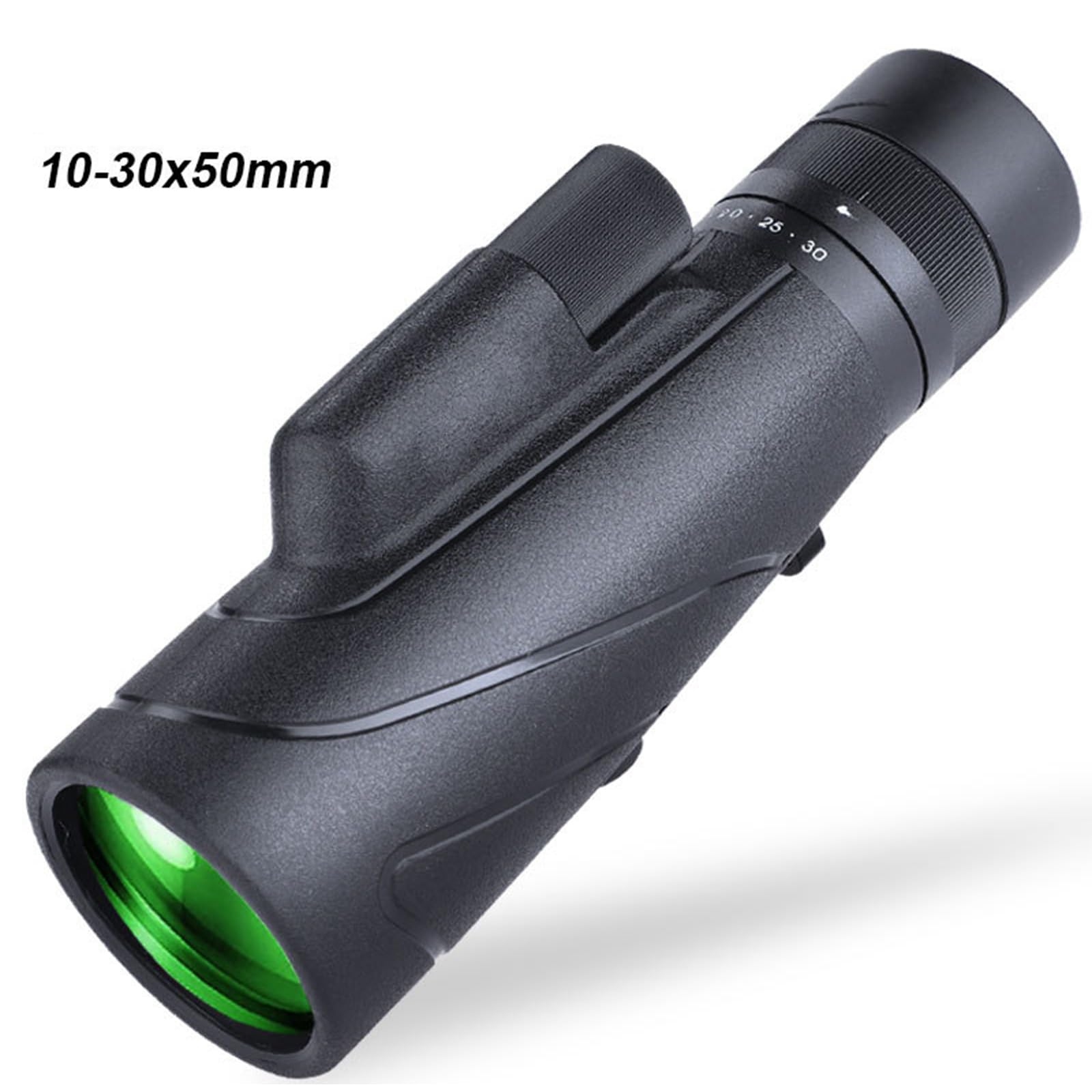 10-30X50 Monocular De Mano Portátil para Observación De Aves, Caza, Senderismo, Viajes