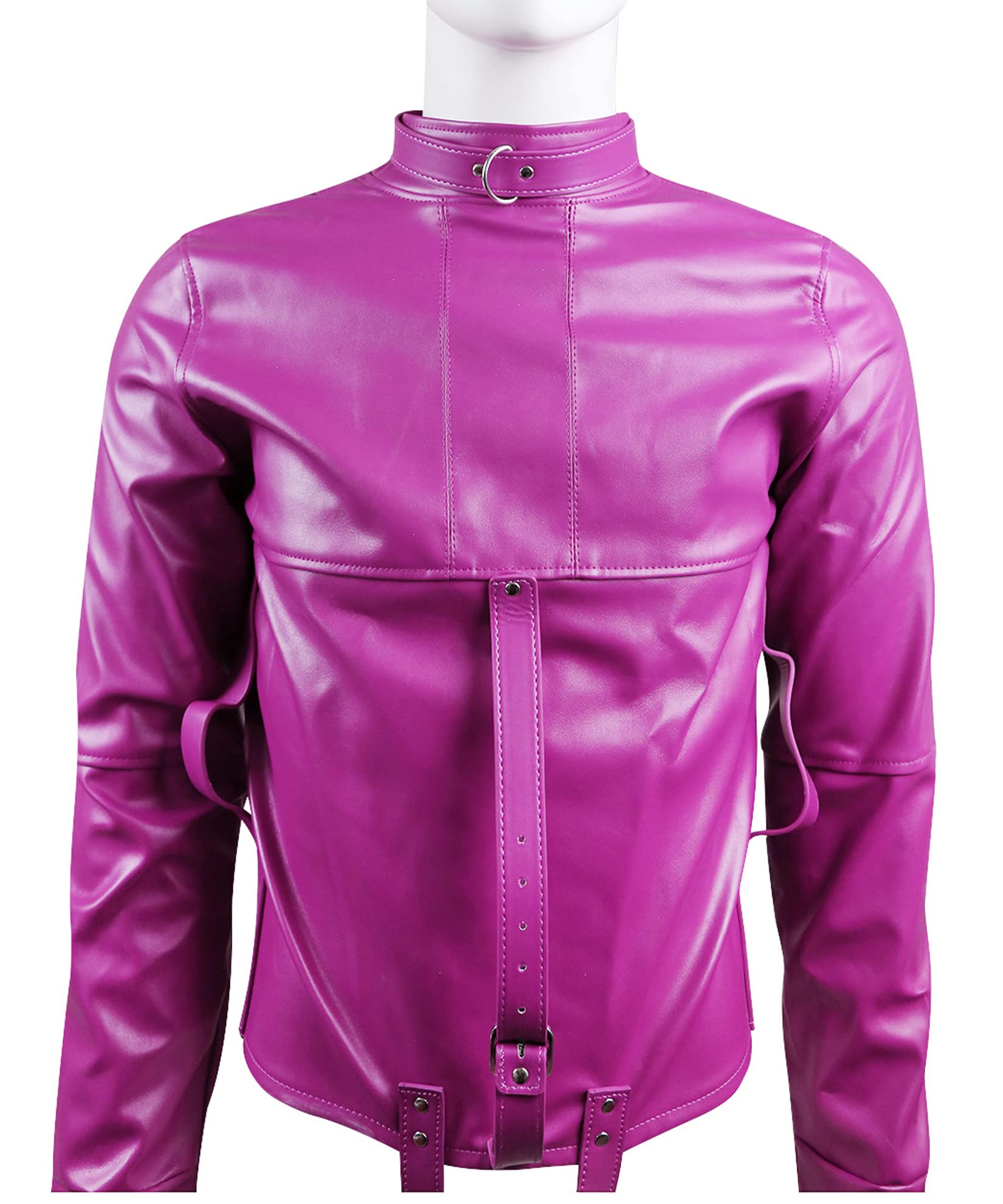 Cintura di castità in pelle costume manette di ritenuta BDSM bondage lingerie condizionata bondage abbigliamento forzato bondage erotico giocattoli del sesso for uomini donne(Schwarz)