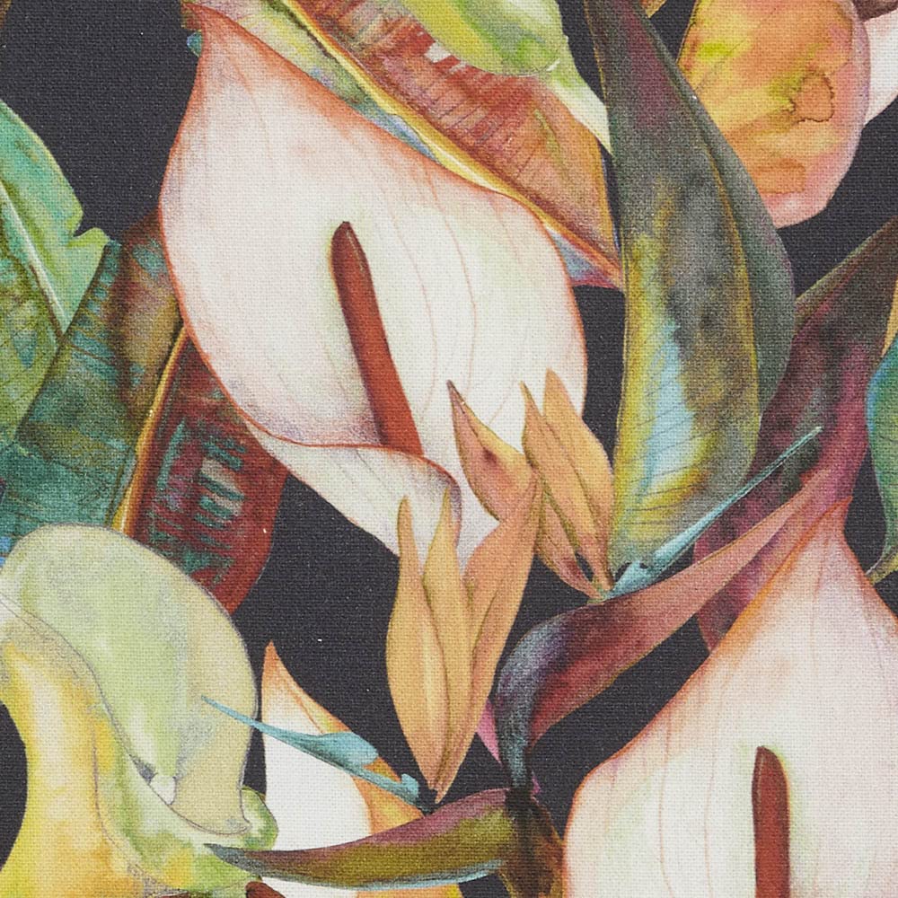 Kt KILOtela - Tela Loneta Estampada Digital, Half Panamá Algodón Orgánico, Standard 100 By Oeko-Tex, 100 Cm Largo X 280 Cm Ancho | Flores Indianas, Elizabeth - Amarillo ─ 1 Metro