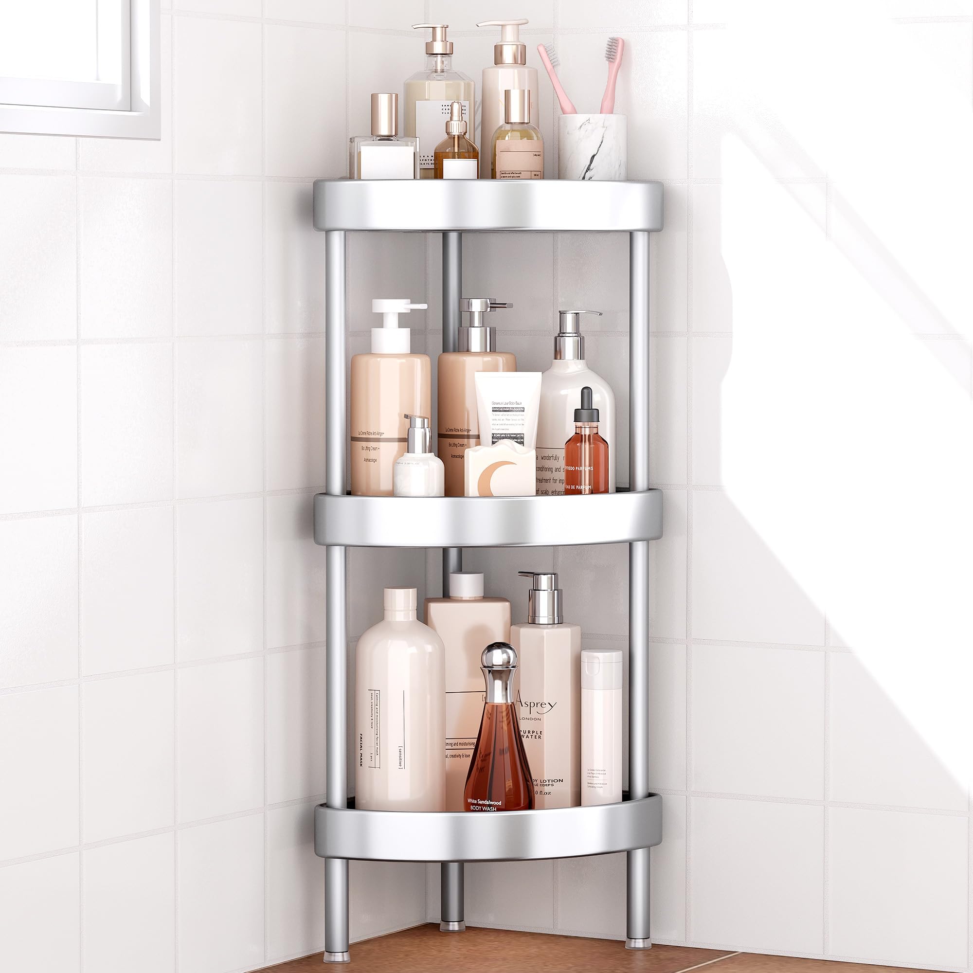Photo 1 of Nieifi 3-Tier Aluminum Corner Shower Caddy